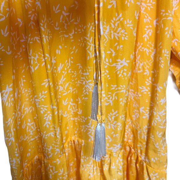 Natalie Martin Silk Mini Tunic Dress Floral Lightweight Pull-On Boho Cover-Up - Picture 10 of 11